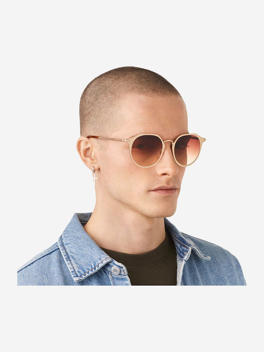 Hawkers Warwick Unisex Γυαλιά Ηλίου με Χρυσό Μεταλλικό Σκελετό και Χρυσό Φακό