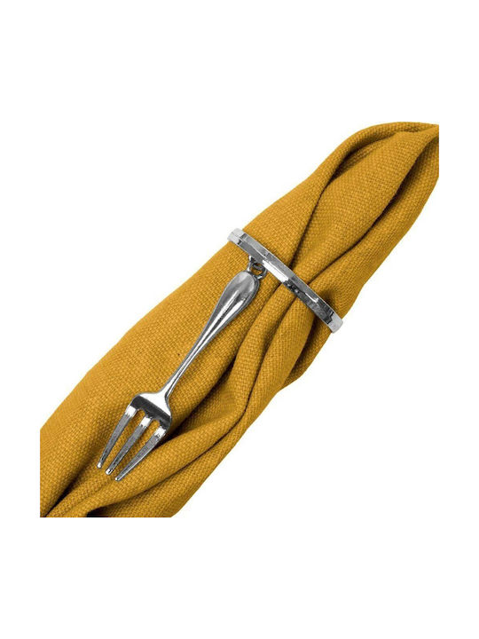 Vilde Metallic Silver Napkin Holder 4x4cm