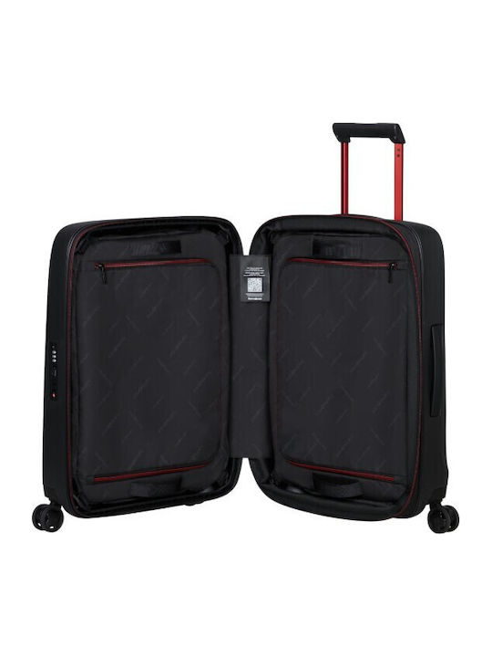 Samsonite Essens Βαλίτσα Ταξιδίου Καμπίνας Σκληρή Μαύρο/κόκκινο