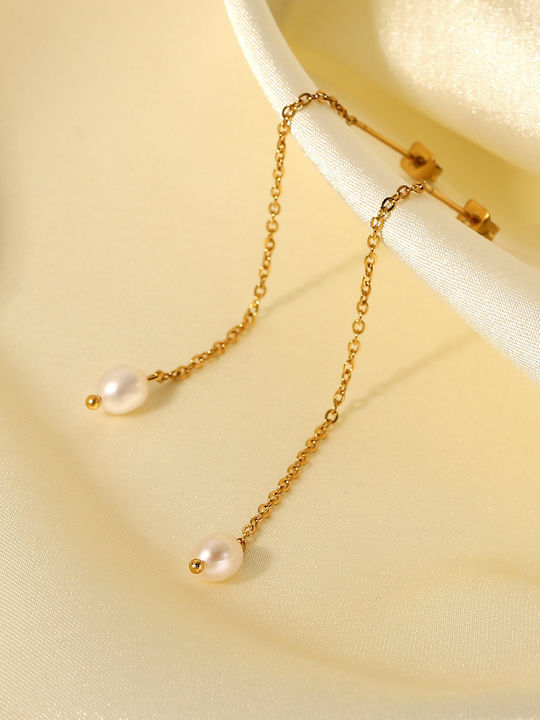 Dangle Earrings with Pearls