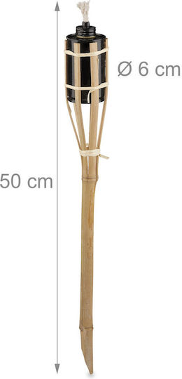 Relaxdays Set 12 Torțe De Grădină 50cm