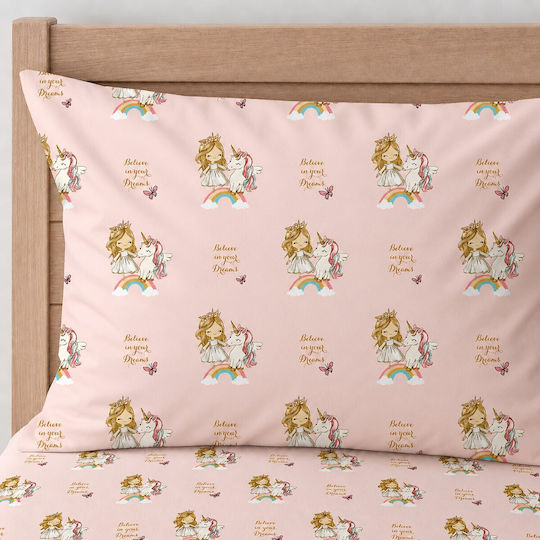 Astron Italy Set Cearceafuri Pentru Copii Single Unicorn Roz 175x260cm Astron Italy Set Cearceafuri Pentru Copii Single Unicorn Roz 175x260cm