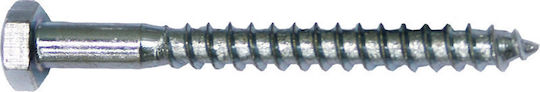 FFG Coach Screw Hexagon Galvanized DIN 571 with Diameter M10 and Length 80mm 100pcs