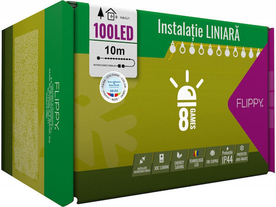Alista Home Lustră Solară Ghirlandă 9W Roșie cu Telecomandă
