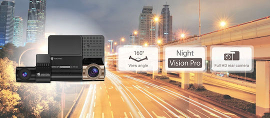 Navitel RS990 Σετ Κάμερα DVR Αυτοκινήτου 4K με Οθόνη 3" Wi-Fi, GPS & Κάμερα Οπισθοπορείας