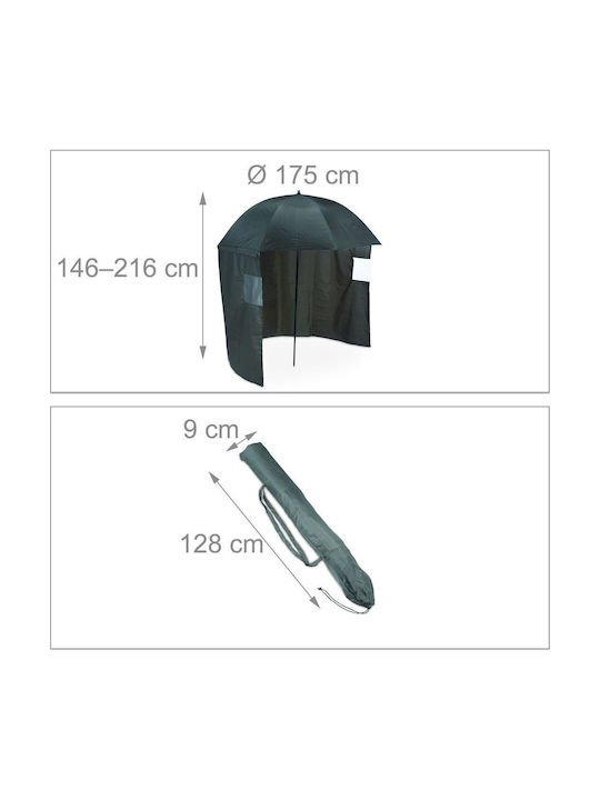 Umbrelă Rotundă Din Aluminiu Verde Φ2.16xÎ1.75m
