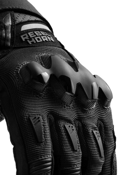 Rebelhorn Defender Summer Men's Motorcycle Gloves Black