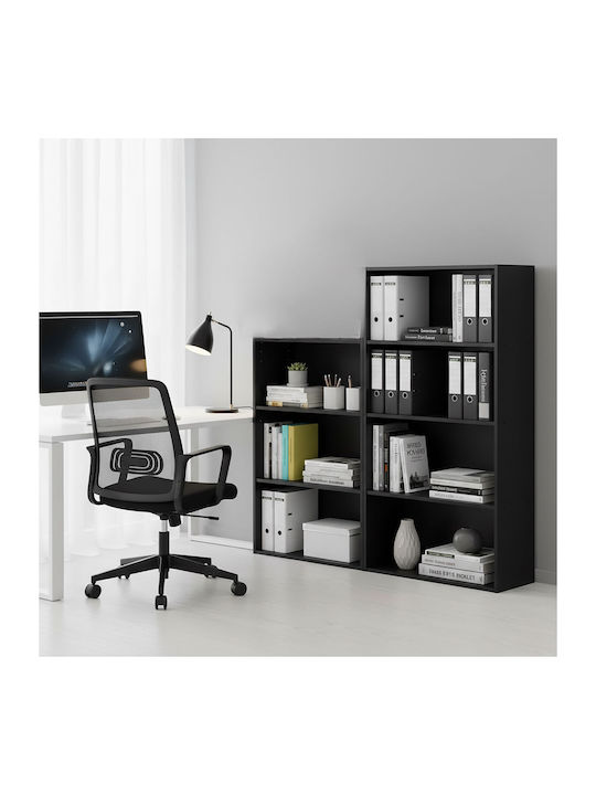 Bibliotecă Neagră 60x24x82 cm