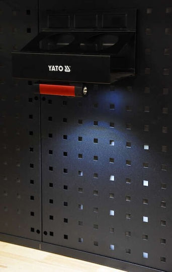 Yato Wiederaufladbarer LED UV Taschenlampe IP54 mit Maximaler Helligkeit 300lm