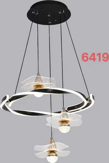 6419 LED Κρεμαστό Φωτιστικό Μαύρο 50εκ.