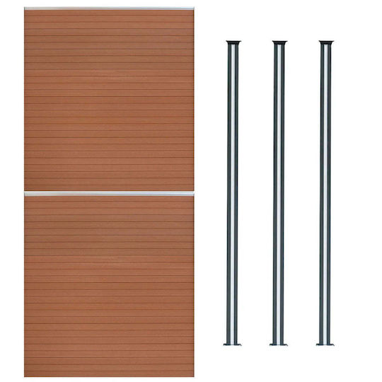 Material pentru Împrejmuire Grădină din Magazin online WPC 1buc Brown