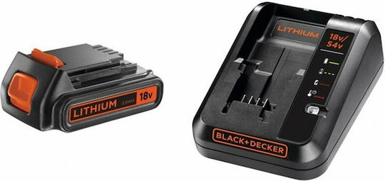 Black & Decker Σετ Μπαταρίας Λιθίου Χωρητικότητας 1.5Ah 18V με Φορτιστή