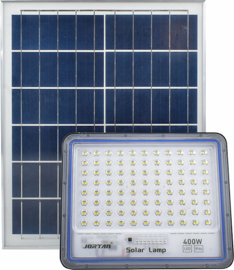 Waterproof Solar LED Flood Light 400W Cold White 6500K with Photocell and Remote Control IP66
