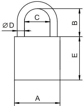 Lob Lăcăt Potcoavă cu cheie 60mm 1buc