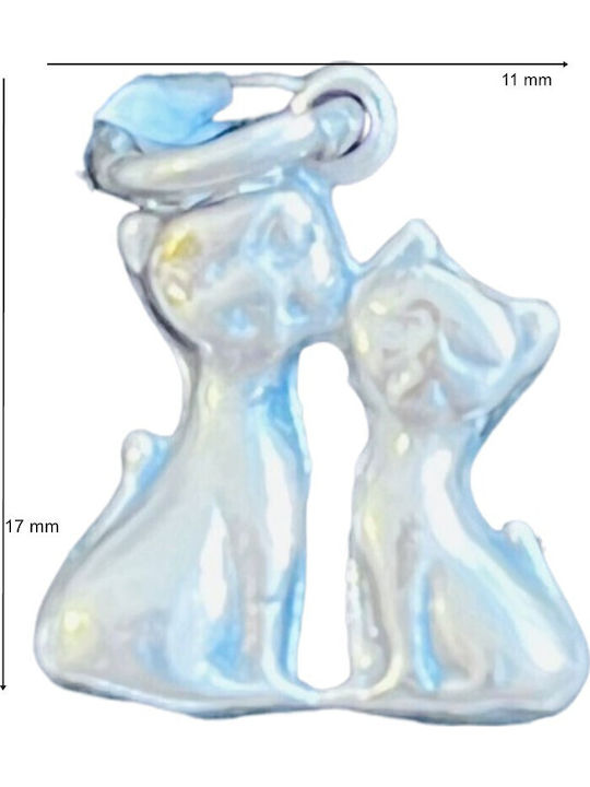 Alista Home Charm with Stones from Silver with Zircon Alista Home Charm with Stones from Silver with Zircon