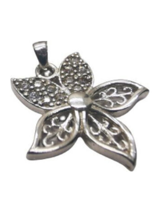 Alista Home Hängender Charms Blume aus Silber mit Zirkon