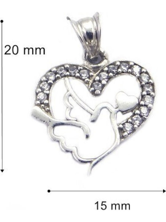 Alista Home Charm Inimă din Argint cu Zircon