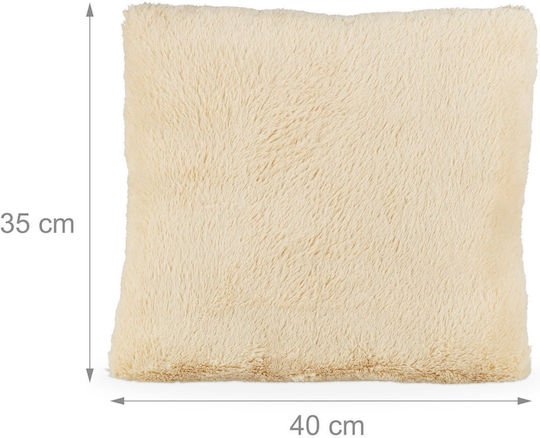 Relaxdays Μαξιλάρι Καναπέ Cream 35x40εκ.