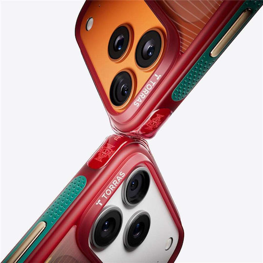 Torras Ostand Umschlag Rückseite Mehrfarbig Für iPhone 17 Pro