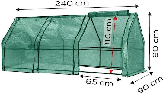 Neo Tools 15-912 Greenhouse House Type with Metallic Frame 2.4x0.9x0.9m