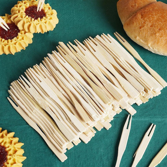 Excellent Houseware Hölzernes Gabel Einer Verwendung 100Stück
