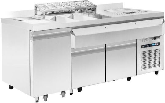 Niki Inox Commercial Preparation Cabinet 179x70x88cm