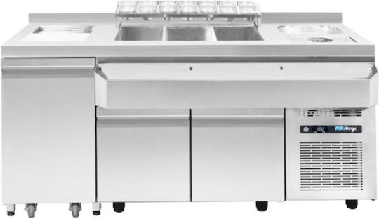 Niki Inox Commercial Preparation Cabinet 179x70x88cm