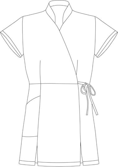 Egochef Coat Chef Blue with Short Sleeve
