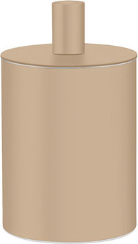 Sanco Metallic Set Bathroom Brush and Trash Can Bronze