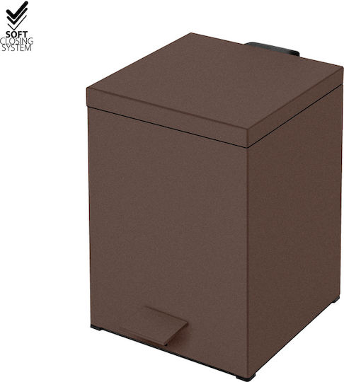 Sanco Metallischer Badezimmer Behälter Soft Close 5lt Grau