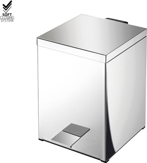 Sanco Metallischer Badezimmer Behälter Soft Close 5lt Grau