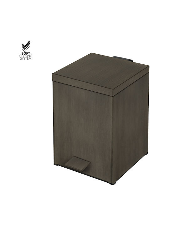 Sanco Metallischer Badezimmer Behälter Soft Close 5lt Grau