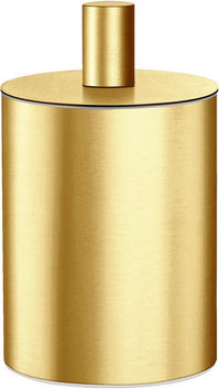 Sanco 80101-M25 Metallic Set Bathroom Brush and Trash Can Bronze