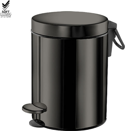 Sanco 90605-M26 Metallic Bathroom Bin Soft Close 5lt Copper