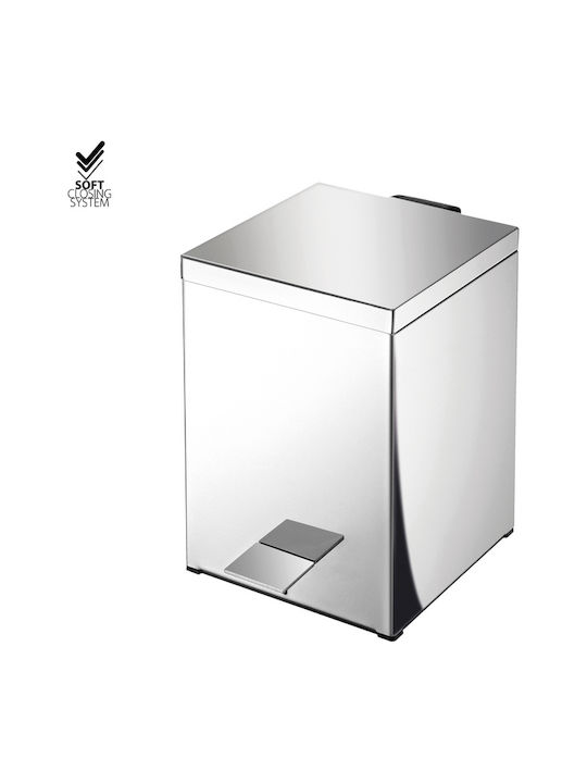 Sanco Metallic Bathroom Bin Soft Close 5lt Brown