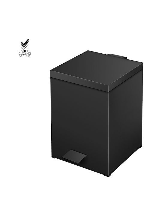 Sanco Metallic Bathroom Bin Soft Close 5lt Brown