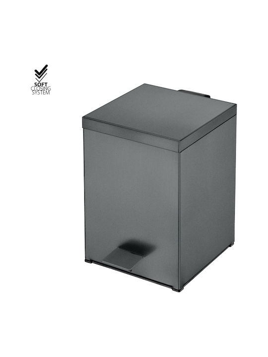 Sanco Metallic Bathroom Bin Soft Close 5lt Brown