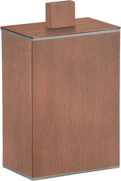 Sanco Metallic Set Bathroom Brush And Trash Can Bronze
