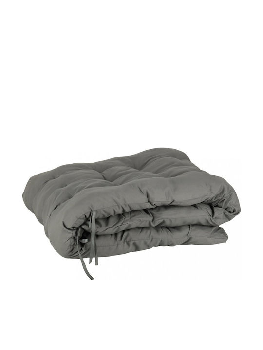 Aluminum Deckchair with Gray Pillow 170x75x13cm