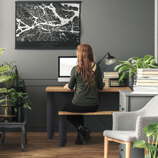 Relaxdays Picior Metalic de Mobilier 2 Bucăți Potrivit pentru Masă / Măsuță 43x30x8cm Negru