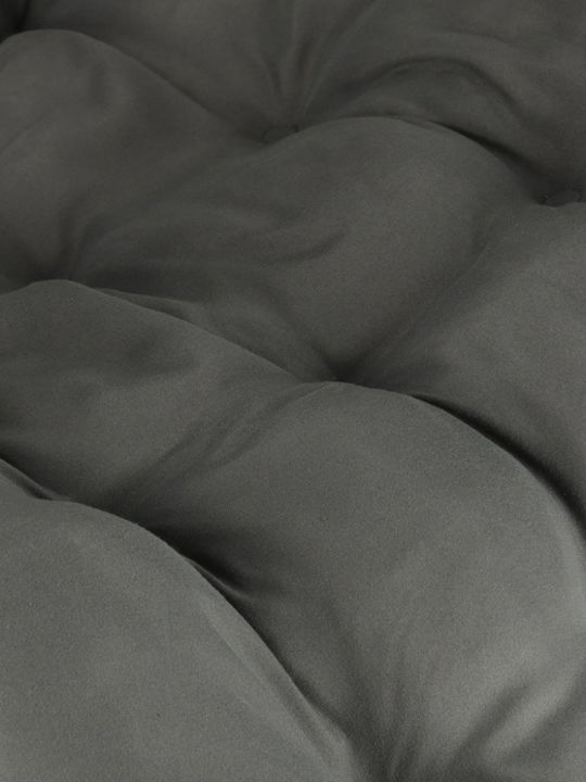 Aluminum Deckchair with Gray Pillow 170x75x13cm