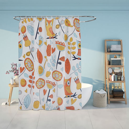 Relaxdays Cortină De Duș Țesătură 200x180cm Multicolor