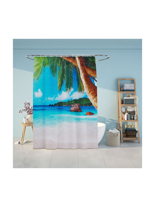 Relaxdays Cortină De Duș Textilă 200x180cm Multicolor