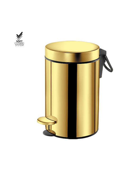 Sanco Metallischer Badezimmerbehälter Soft Close 3lt Bronze