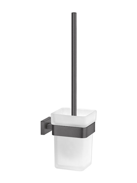 Sanco Glass Bathroom Toilet Brush Brown