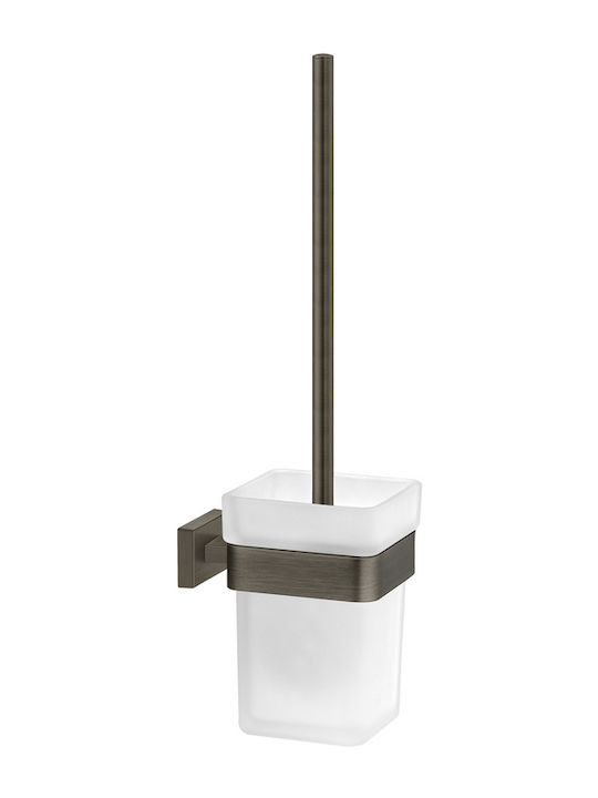 Sanco Glass Bathroom Toilet Brush Brown