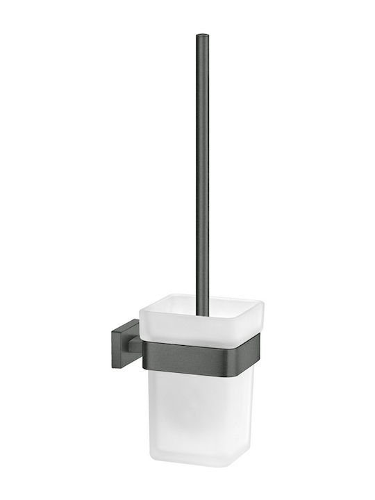 Sanco Glass Bathroom Toilet Brush Brown