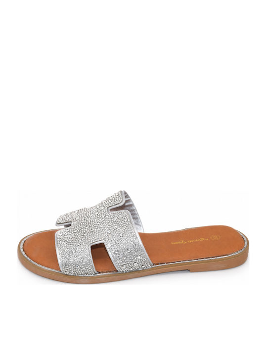Damen Flache Sandalen Silber SM-MRS-F15-26SA-Silber