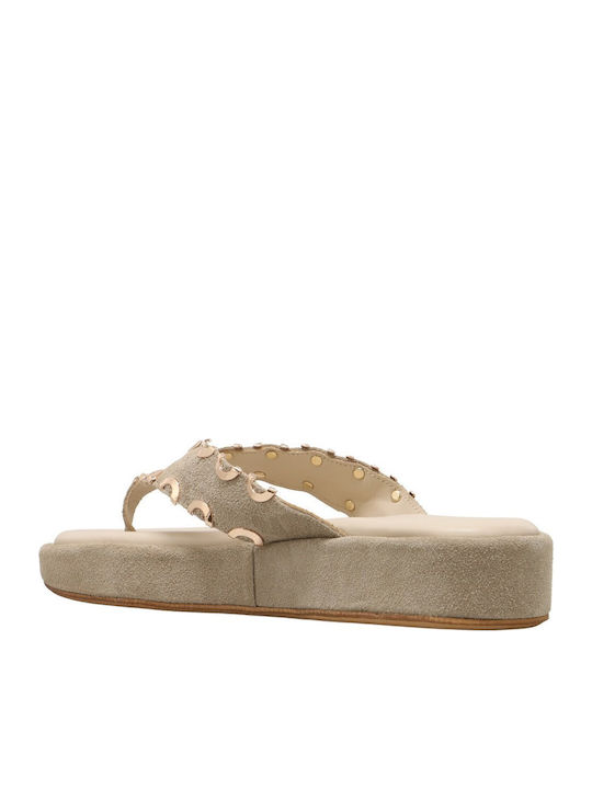Women's Flatform Sandals Beige