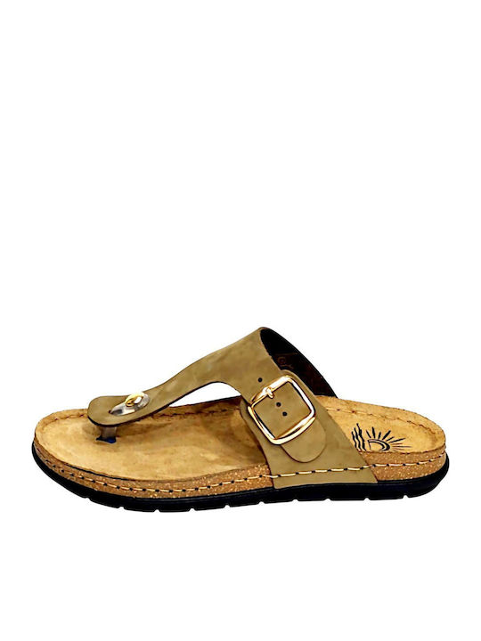 Women's Flat Sandals Green Sienna-50301-Olive